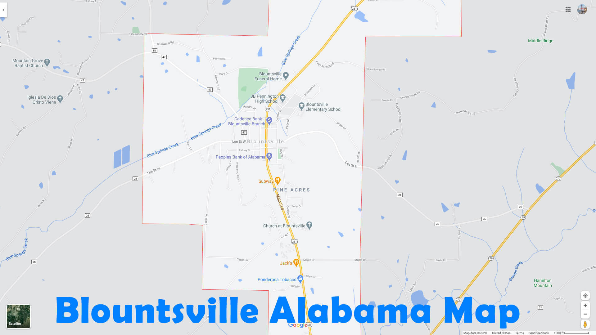 Blountsville Alabama Map